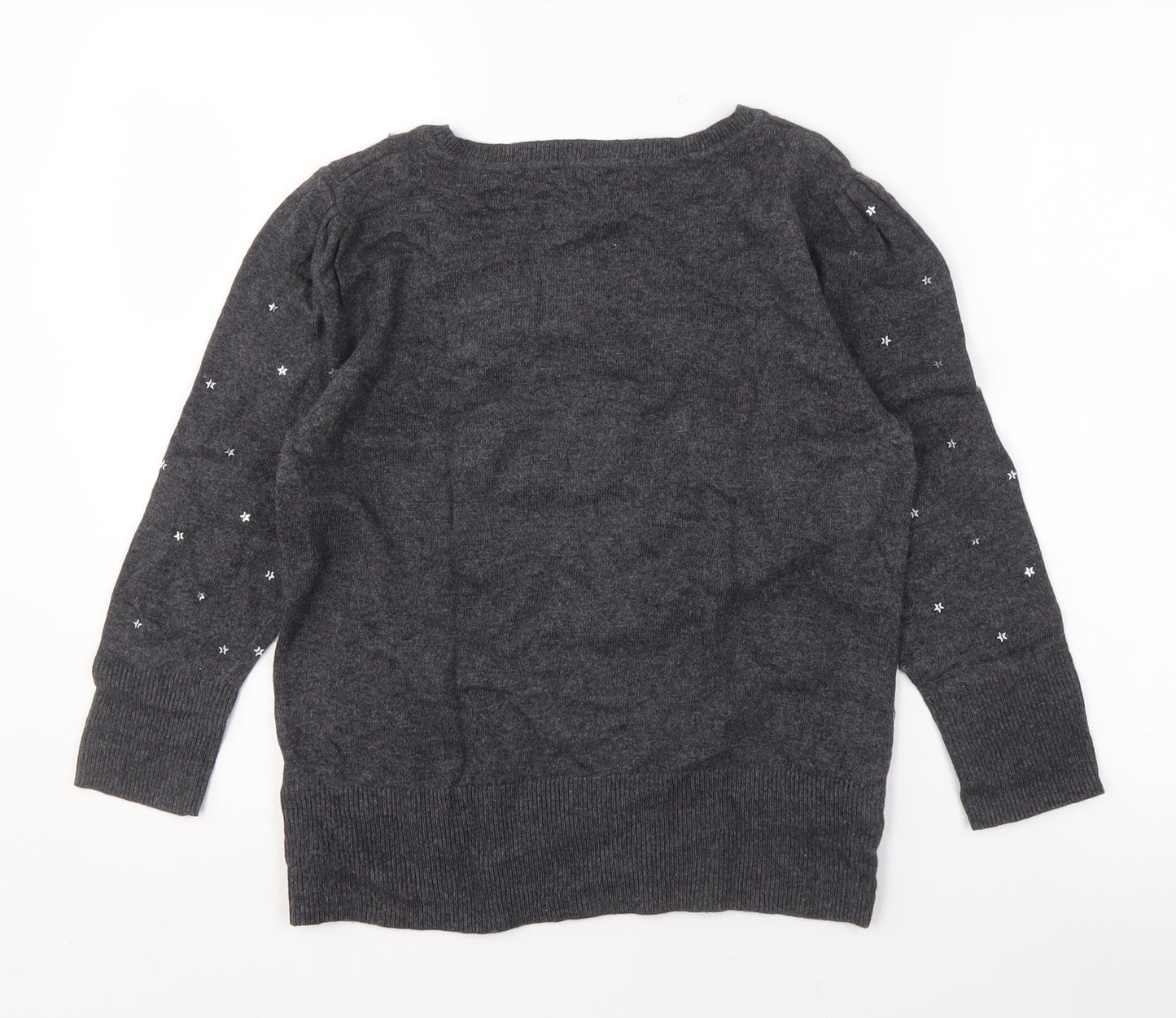 Monsoon Women's Grey Pullover Jumper, Size M, Crew Neck