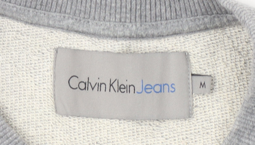 Calvin Klein Men's Grey Sweatshirt M Pullover Logo