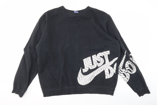 Nike Men's XL Black Graphic Sweatshirt Logo