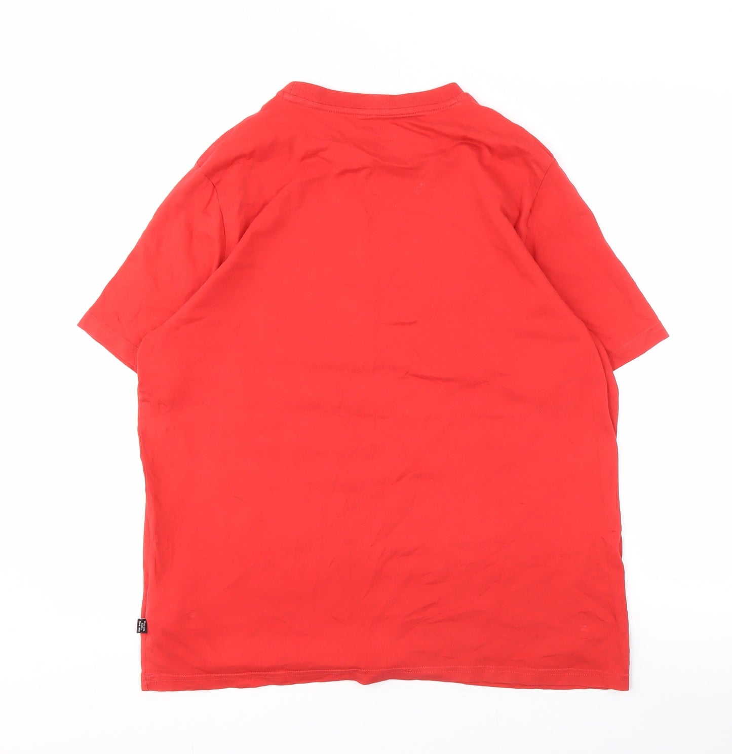 Puma Men's Red Logo T-Shirt - Large