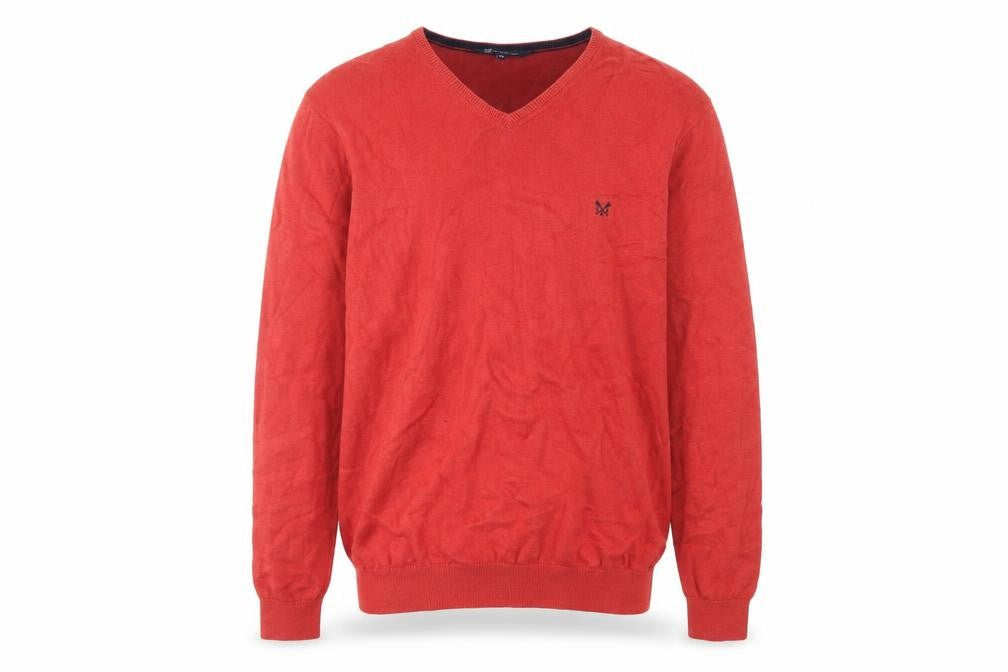 Crew Clothing Men's Red XL V-Neck Pullover