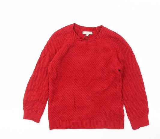 Hobbs Women’s Red Crew Neck Pullover Jumper XS