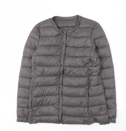 Seasalt Women's Grey Puffer Jacket Size 8 - Lightweight and Warm
