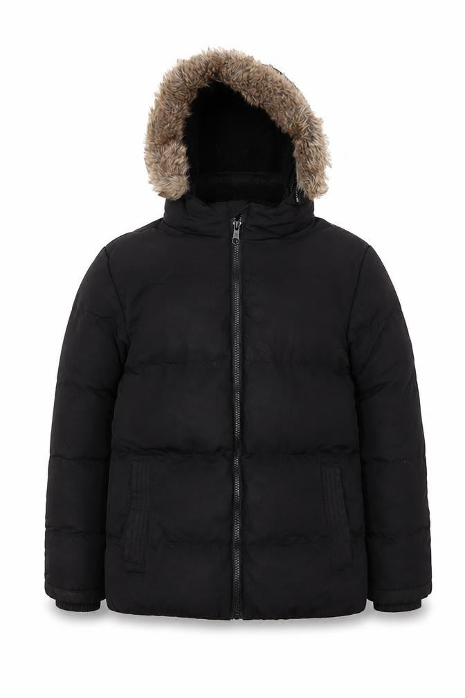 SoulCal Boys Black Puffer Jacket 13 Years Hooded