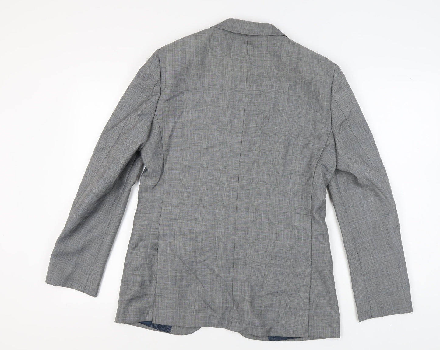 River Island Men's Grey Check Blazer 40R Classic Jacket