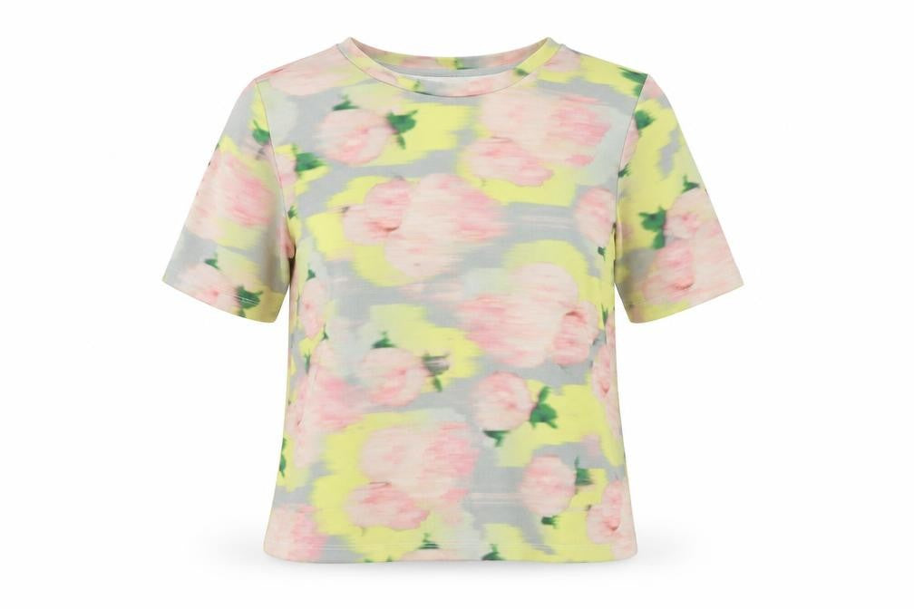 Topshop Women's Floral T-Shirt, Size 10, Multicoloured