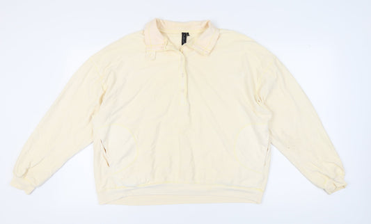 Urban Outfitters Women's Ivory Henley Sweatshirt S