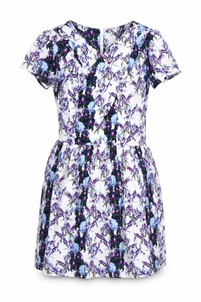 Topshop Women's Multicoloured Floral A-Line Dress Size 12