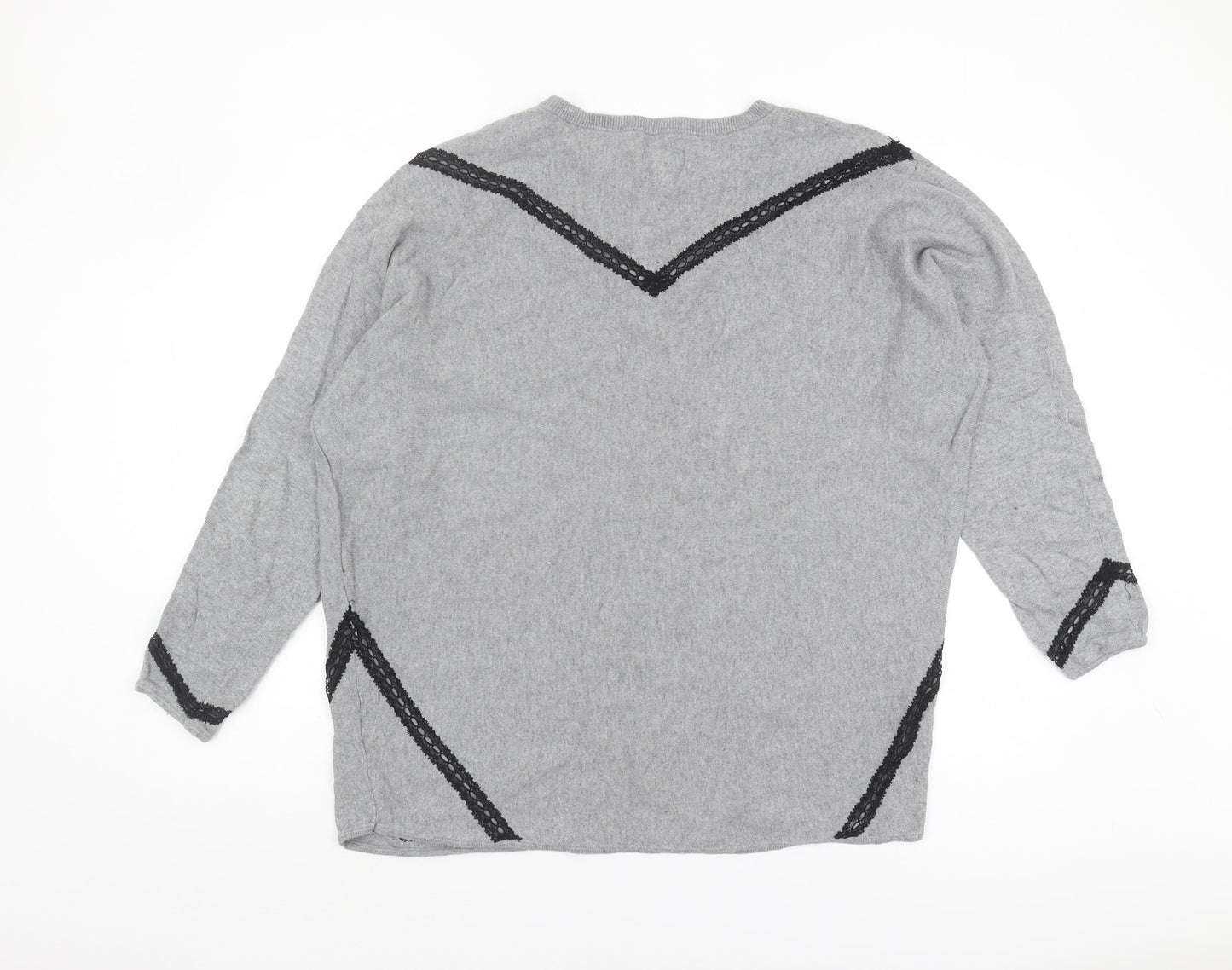 Nine by Savannah Miller Women's Grey Pullover Jumper Size 18