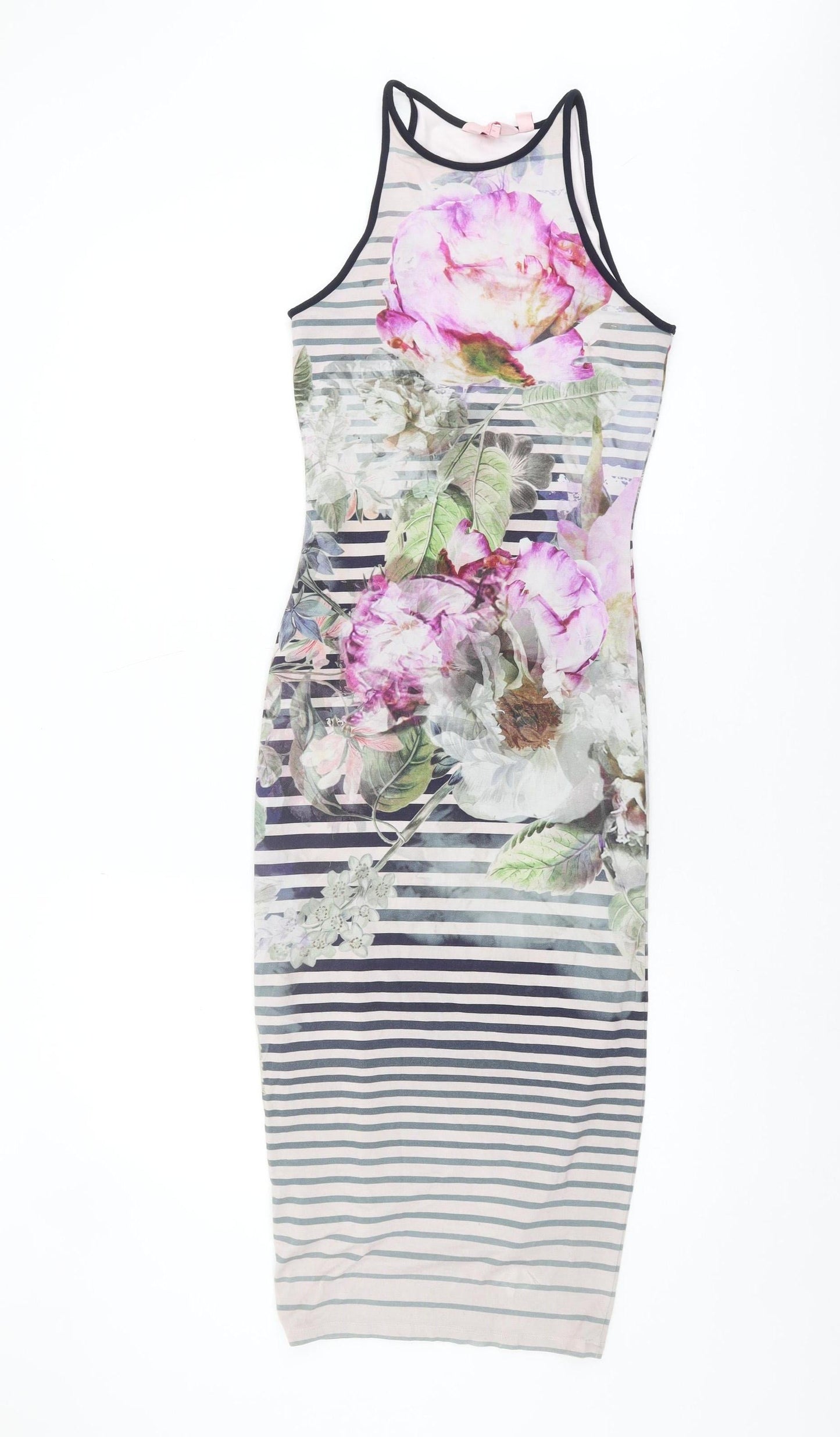 Ted Baker Women's Multicoloured XS Floral Bodycon Dress