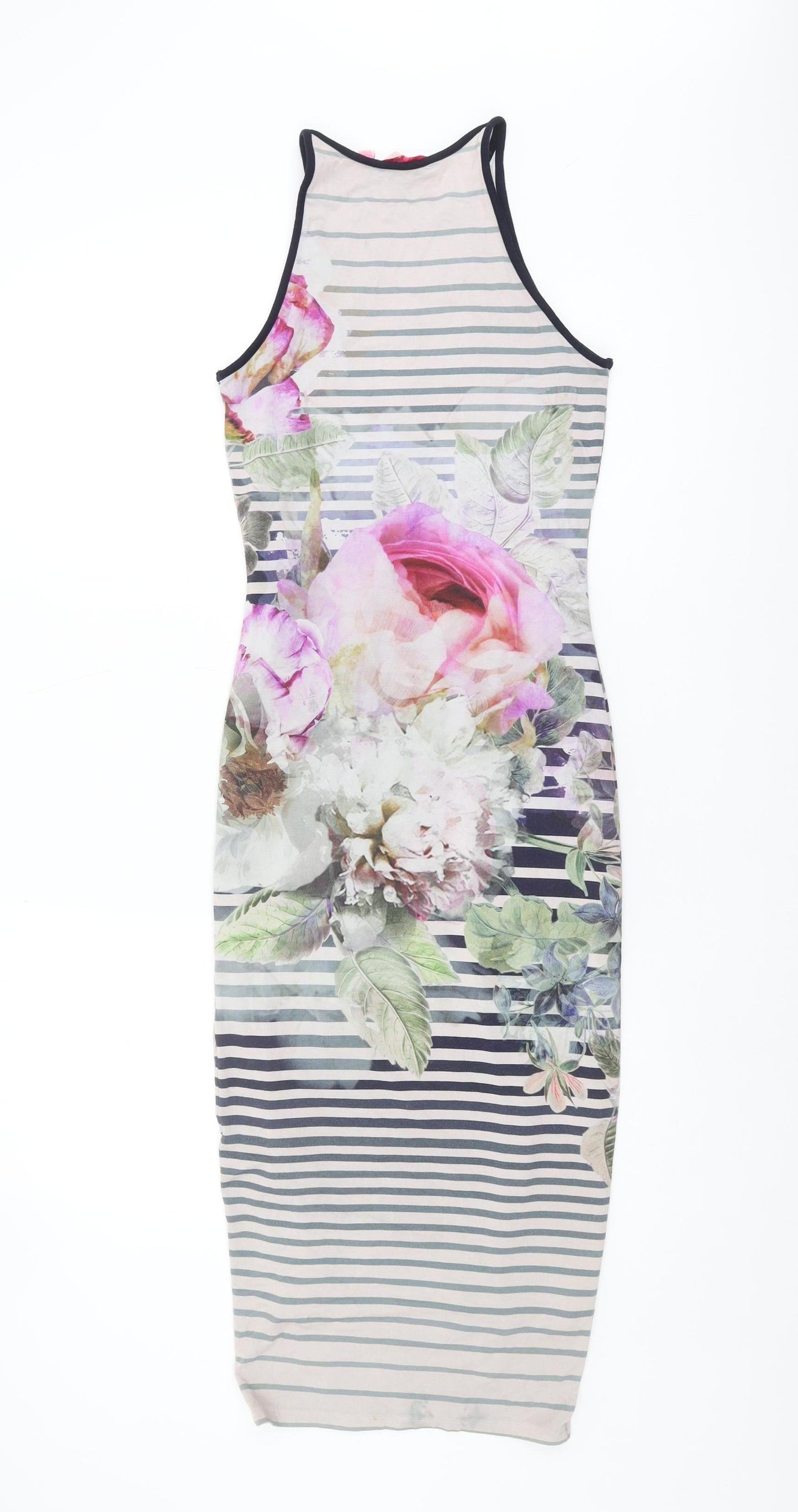 Ted Baker Women's Multicoloured XS Floral Bodycon Dress