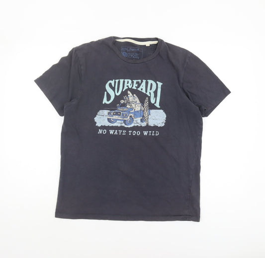 FatFace Men's Black Graphic Print T-Shirt Size S