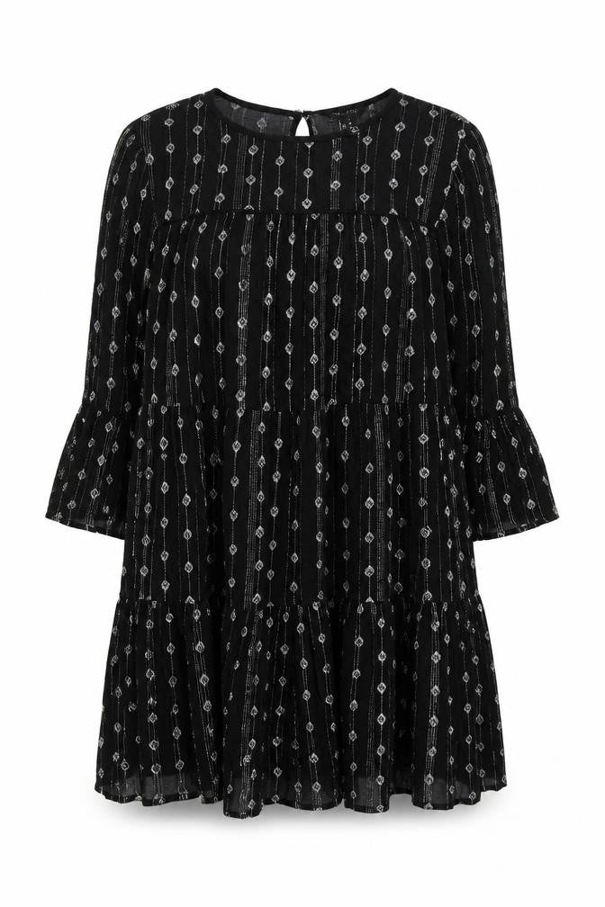 New Look Black Women’s Dress UK 10, Geometric Design
