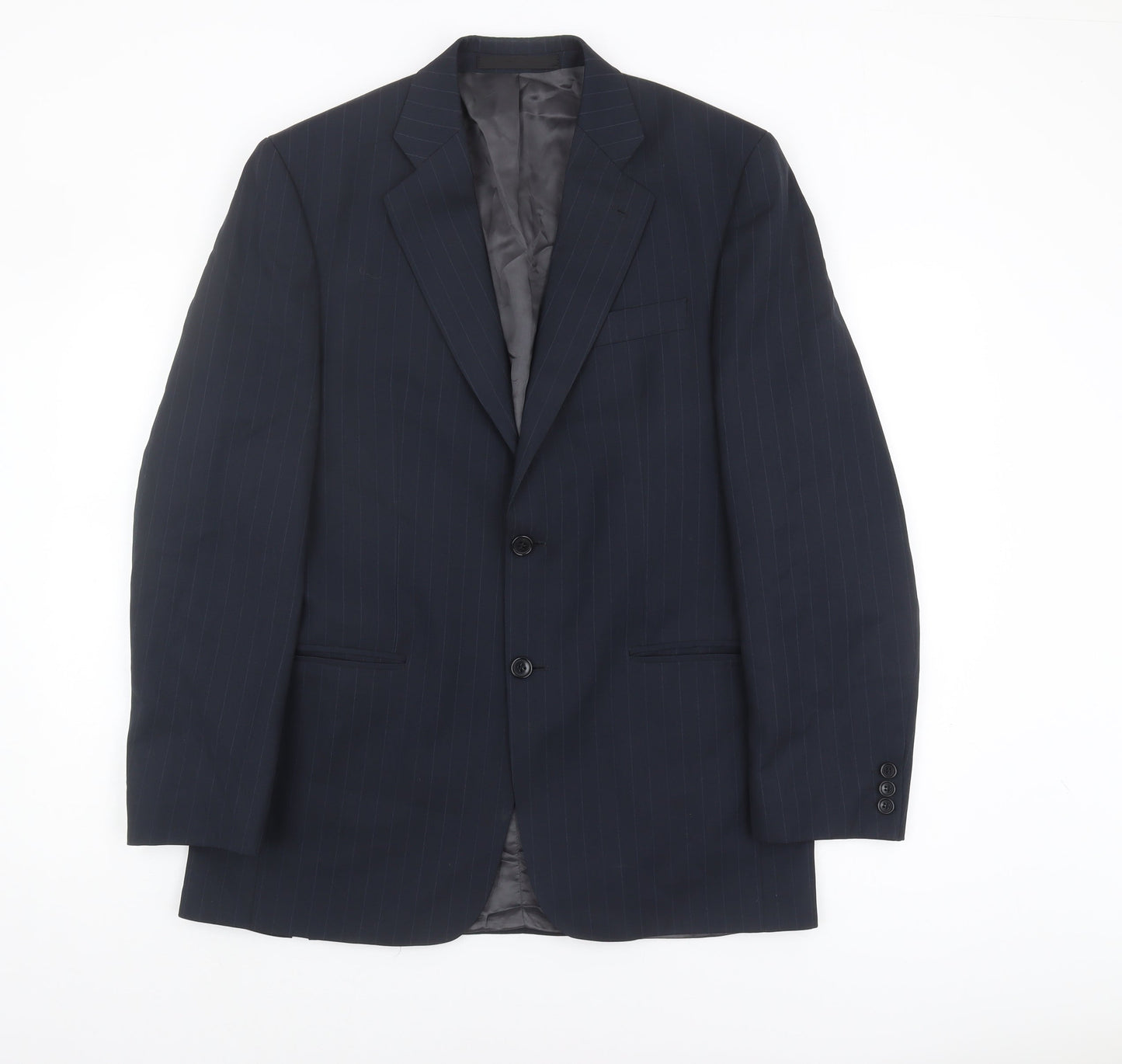 Marks and Spencer Men's Blue Wool Suit Jacket 38L