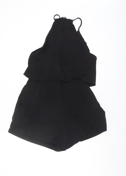 South Women's Black Halter Playsuit Size 12