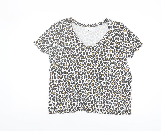 Lefties Women's Multicolour Animal Print T-Shirt L