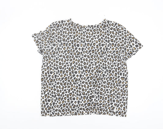 Lefties Women's Multicolour Animal Print T-Shirt L