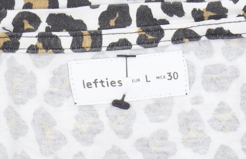 Lefties Women's Multicolour Animal Print T-Shirt L