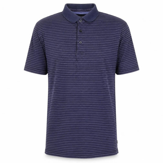 Jeff Banks Men's Blue Striped Polo Shirt L
