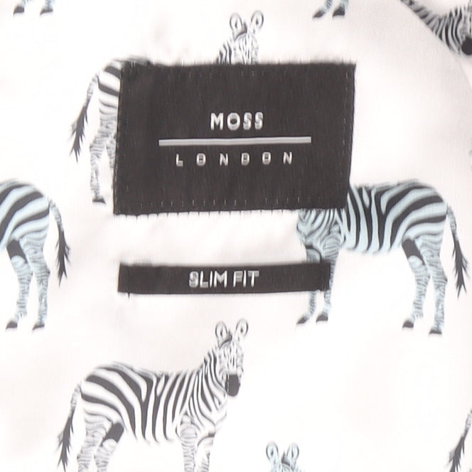 Moss London Men's Blue Slim Fit Waistcoat 40R