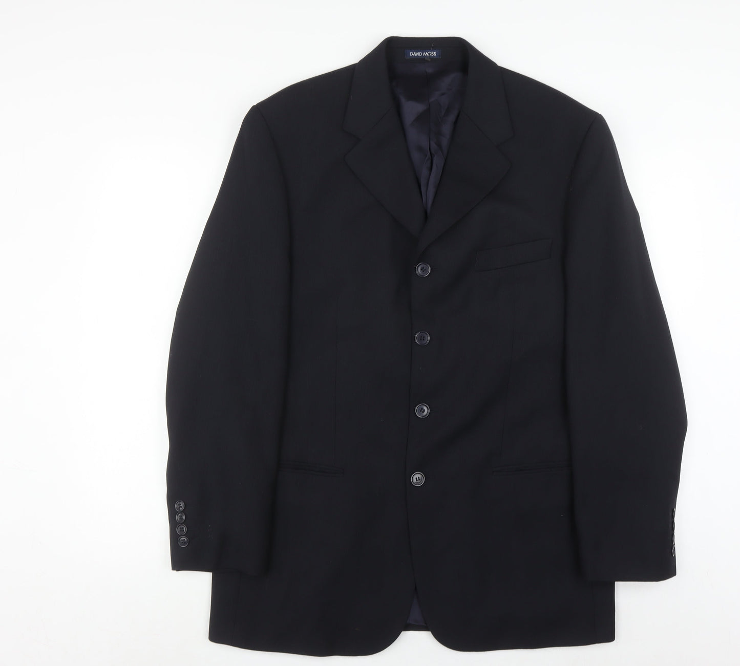 David Moss Men's Blue Blazer 40R Formal Jacket