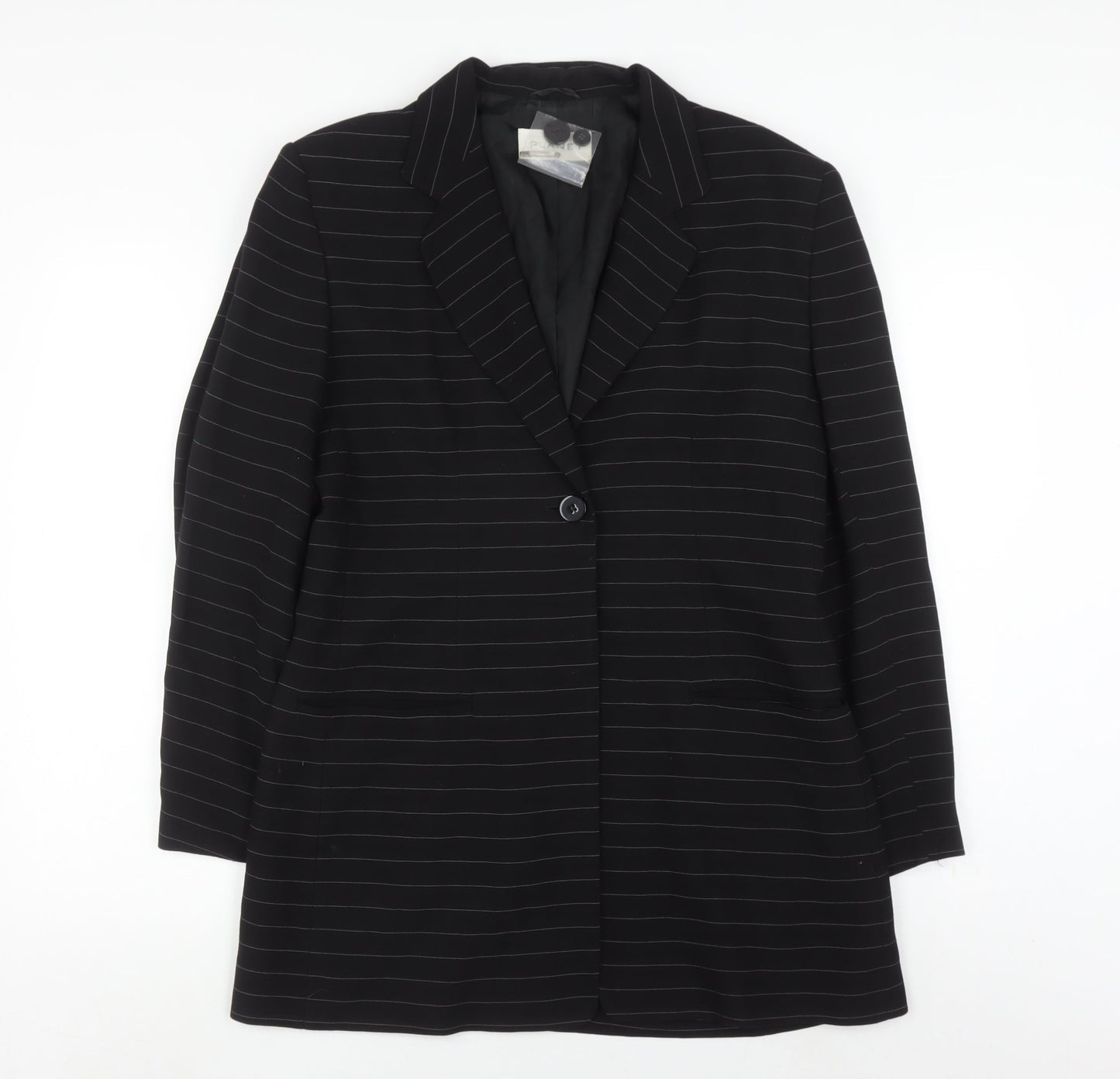 Planet Women's Black Pinstripe Suit Jacket Size 12