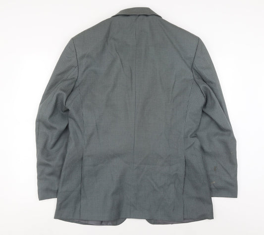 Greenwoods Men's Grey Check Blazer Size 40 Regular