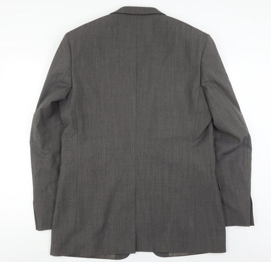 Burton Men's Grey Blazer 42L Long Single-Breasted