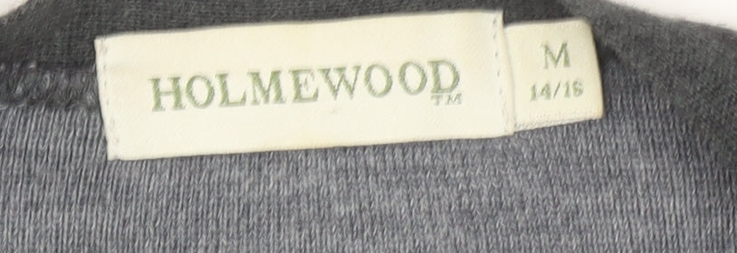 Holmewood Women's Grey Striped Cardigan Size 14