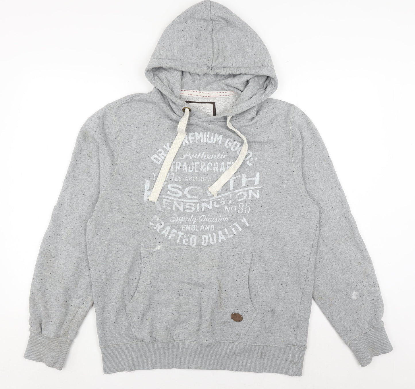 Holmes and Company Men's Grey Pullover Hoodie, Size L, Logo