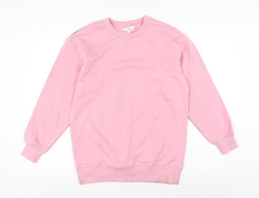 Marks and Spencer Women's Pink Pullover Sweatshirt XS