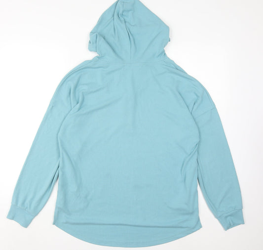 Jocosa Women's Blue Henley Hoodie Size M - Casual Wear
