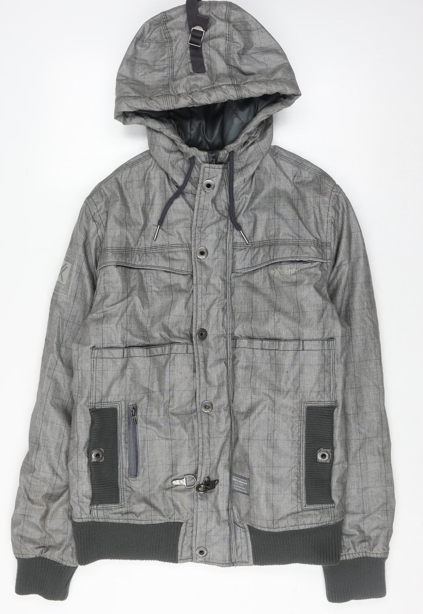 Bershka Men's Grey Bomber Jacket M Casual Style