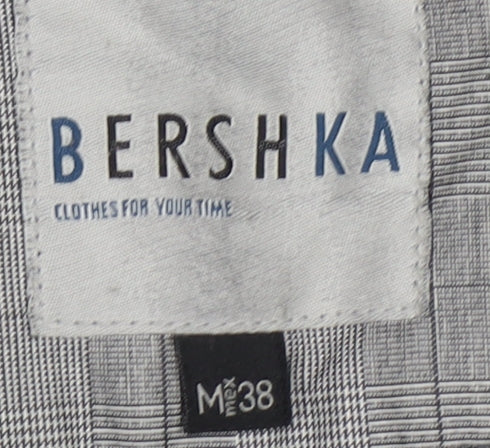 Bershka Men's Grey Bomber Jacket M Casual Style
