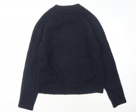 Fat Face Men's Blue Crew Neck Pullover Jumper Size M
