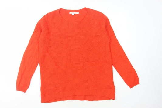 Boden Women's Orange Crew Neck Pullover Jumper Size 14