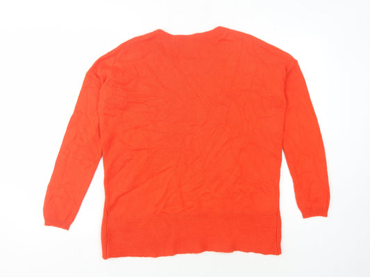 Boden Women's Orange Crew Neck Pullover Jumper Size 14