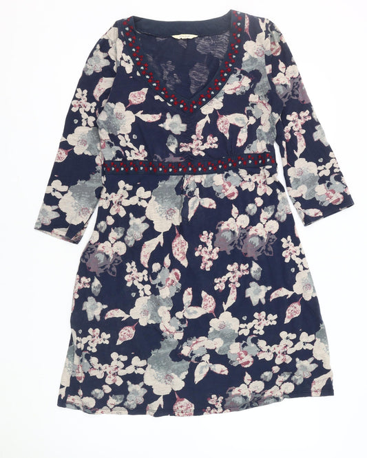 White Stuff Women's Floral Dress, Size 12, Multicoloured