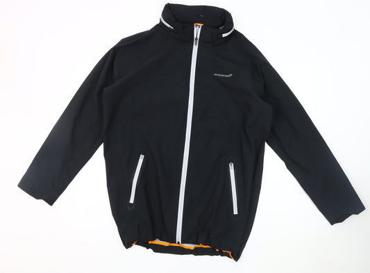 McLaren Men's Black XL Windbreaker Jacket with Logo