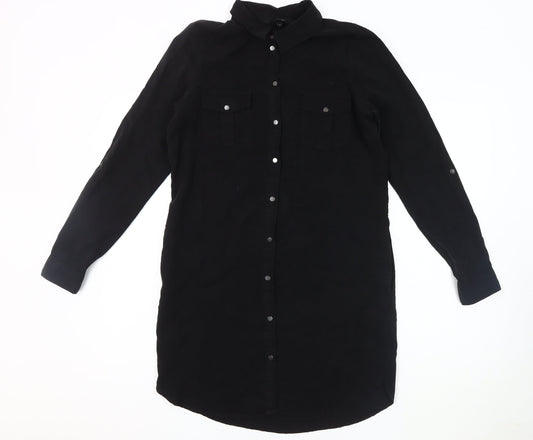 Vero Moda Women's Black Button-Up Shirt S Casual