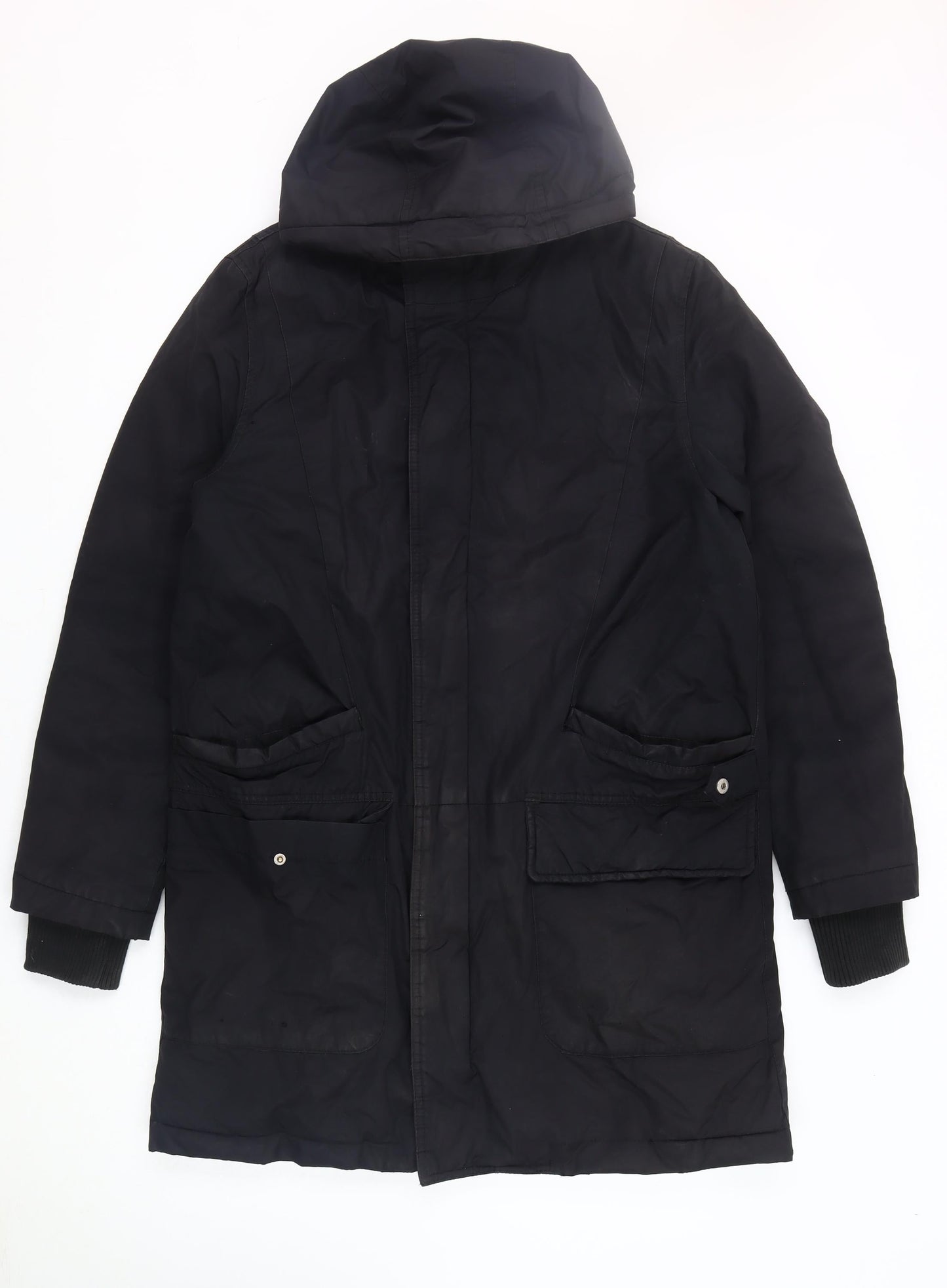 Jasper Conran Men's Black Parka Coat Size S