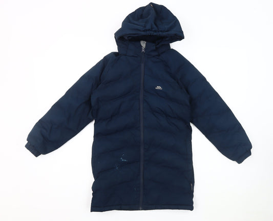 Trespass Boys Blue Puffer Jacket 7-8 Years Waterproof