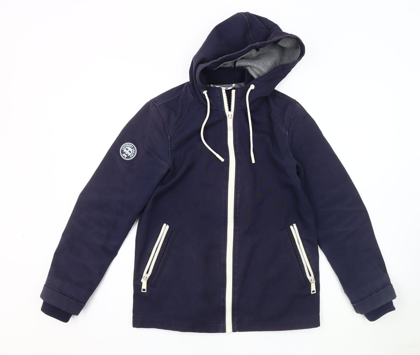 Superdry Men's XS Blue Basic Hooded Jacket