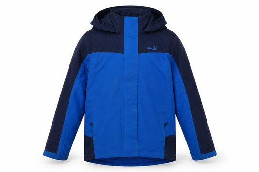 Peter Storm Boys Blue Colourblock Rain Coat 13 Years Hooded