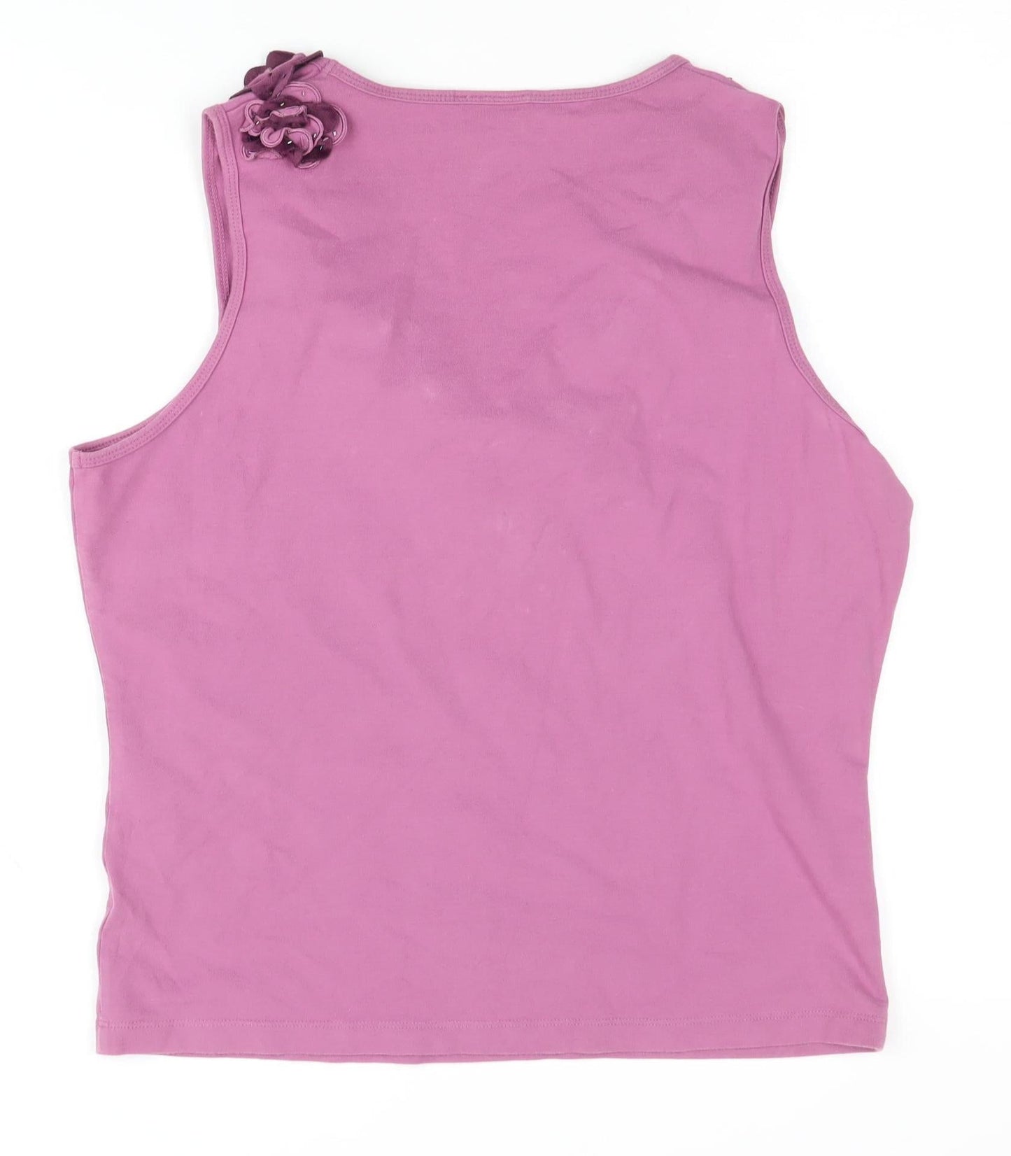 Next Women's Pink V-Neck Sleeveless Tank Top