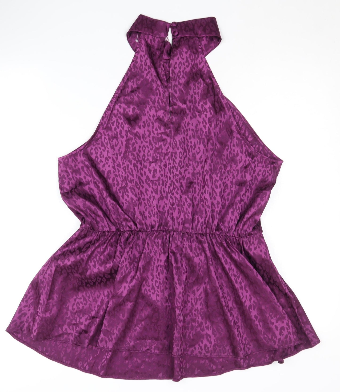 Principles Women's Purple Animal Print Halter Blouse