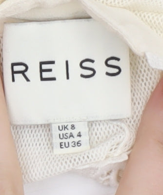 Reiss Women's Ivory Silk Blouse Size 8 Lined