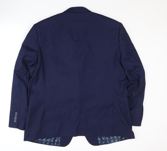 Fellini Men's Blue Blazer 46S - Formal Notch Lapel