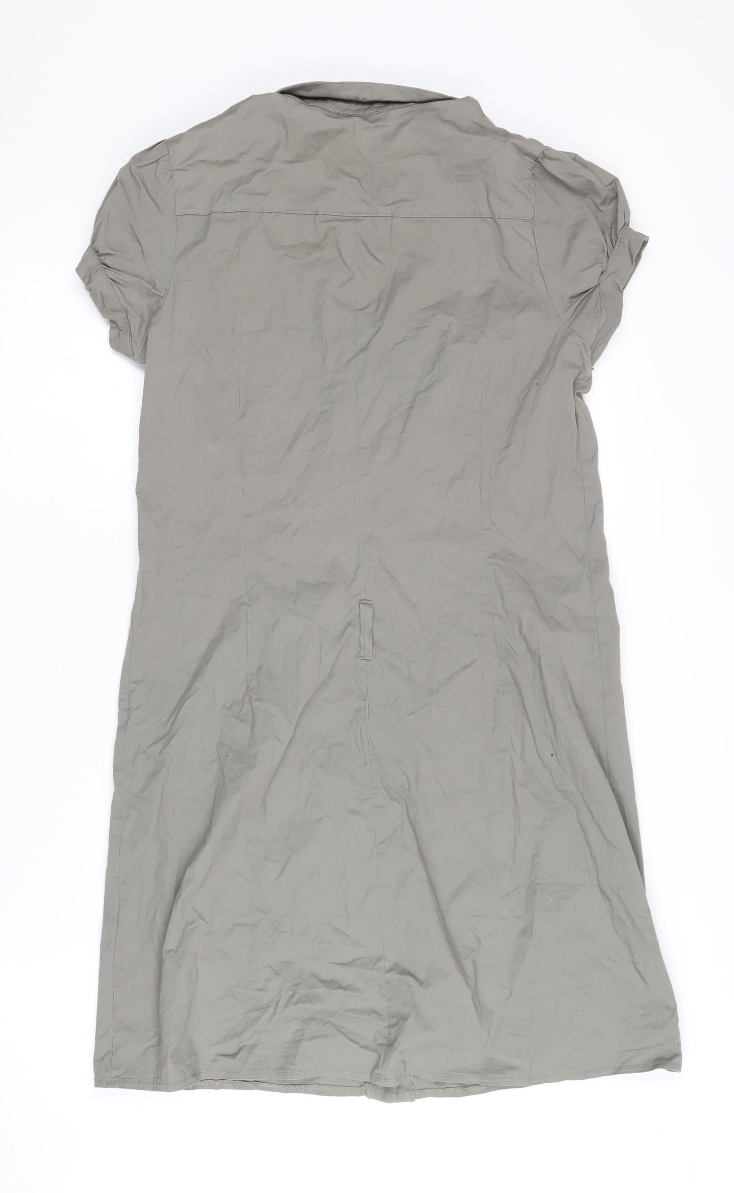 Red Herring Girls Grey Shirt Dress Age 14 with Short Sleeves