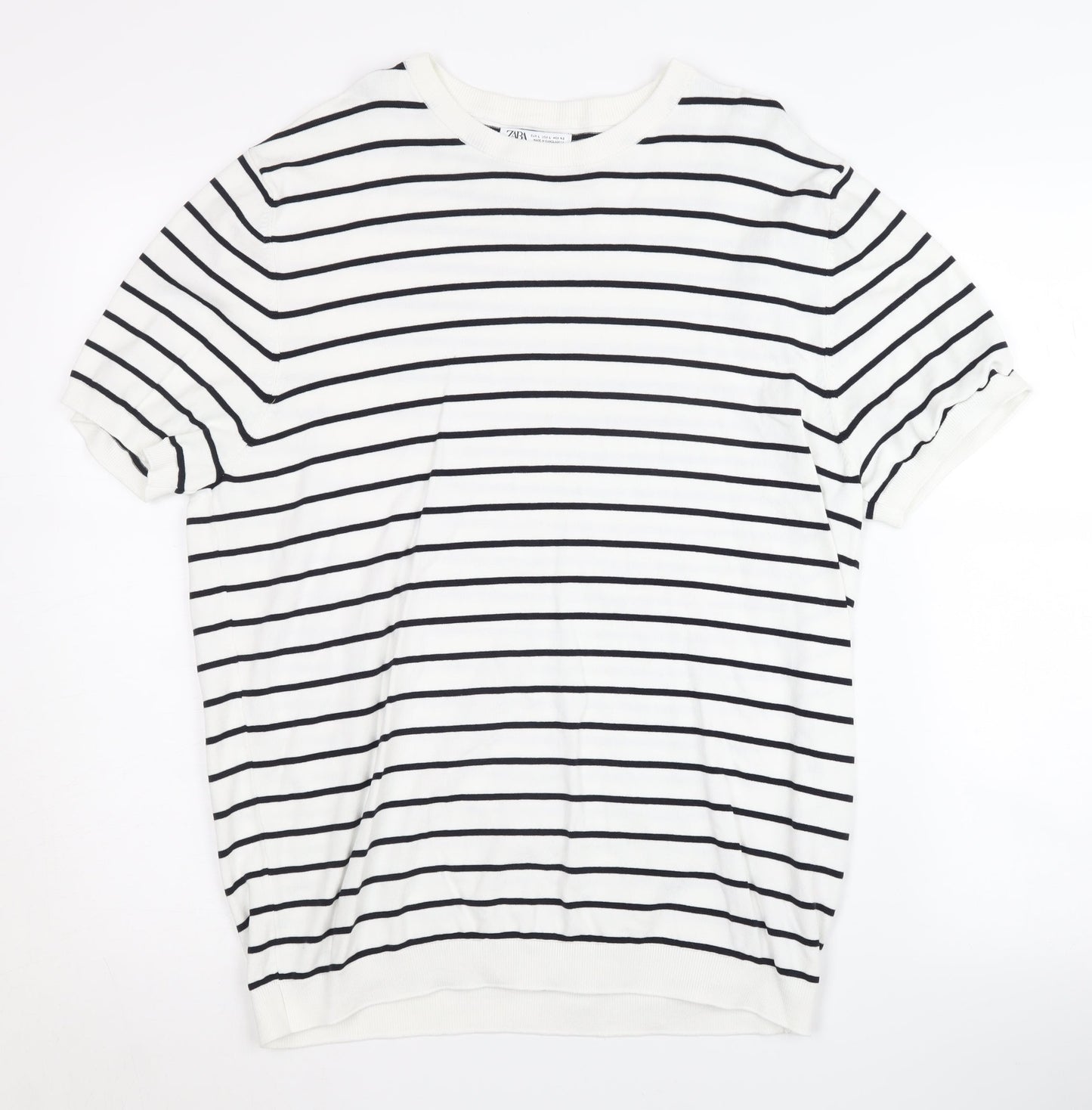 Zara Women's Striped Pullover Jumper Size 14